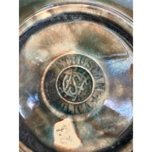 Antique Etruscan Majolica Seaweed Shell Design Plate 6” Collector Gift NOTE Holi - Picture 13 of 16